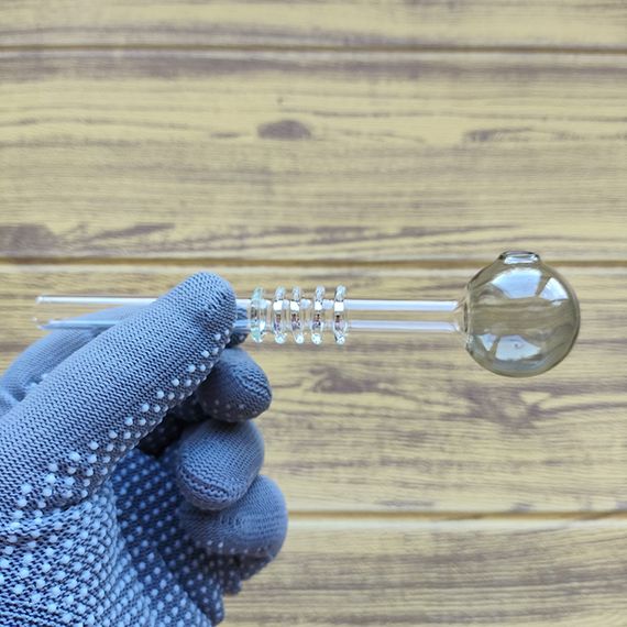 Стеклянная трубка Corrug Oil Black | Зображення 1