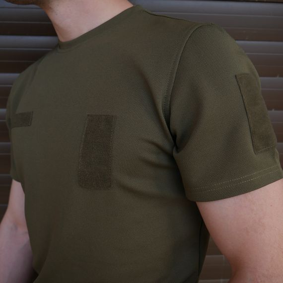 Футболка Kiborg Tactical Coolpass хакі з велкро панелями для шевронів M | Зображення 8