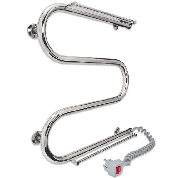 Электрическая полотенцесушилка Laris Змеевик 25 РС3 500 х 500 с 2-мя полками Е (подкл. справа)