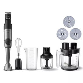 Блендер Philips заглибний Series 5000, 1200Вт, 5в1, чопер, терки, чорний (HR2685/00)
