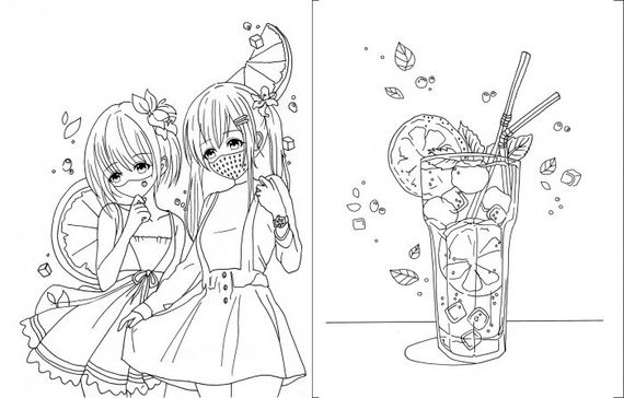 Раскраска. Girls Fashion Manga Z101067У Жорж 18*23см (9786177853212) | Зображення 5