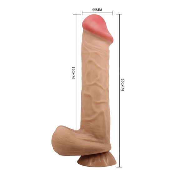 Фалоімітатор - Pretty Love Sliding Skin Mendel 10.2" Flesh Sex Aura | Зображення 7