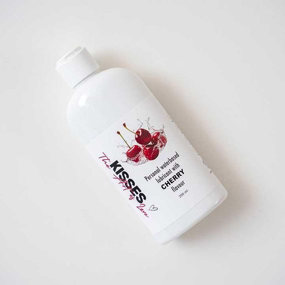 Лубрикант на водній основі Kisses Вишня 200 мл. – Інтимне мастило | Зображення 2