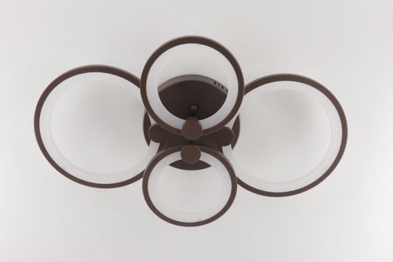 Люстра світлодіодна стельова LED світильник для квартири на стелю лед з пультом 25587 Коричневий 10х62х39 см. | Зображення 4