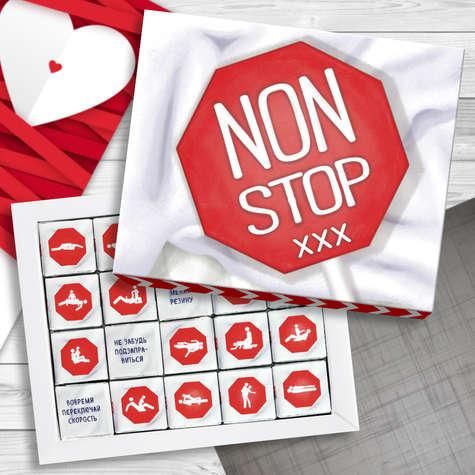 Шоколадный подарочный набор "NON STOP" 100 г, Нон стоп, Камасутра. kamasutra