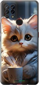 Чохол на Tecno Pova LD7 Білий кіт "5646u-2433-2448"