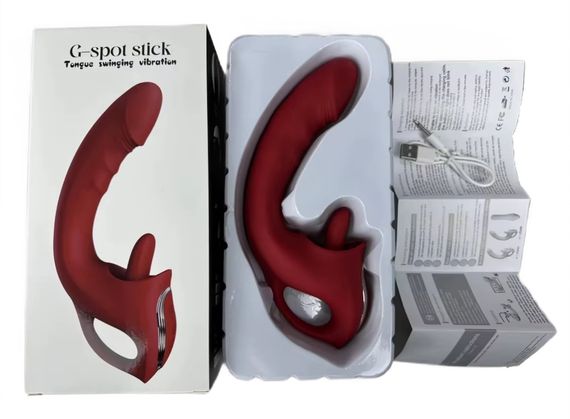 Вибратор Red Flame 3-in-1 с поступательными движениями, нагревом и эффектом «язычка» | Зображення 9