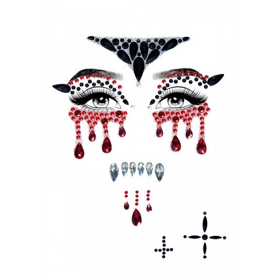 Маска вампіра зі страз Vampire Rhinestone Stick-On Jewels Leg Avenue | Зображення 4