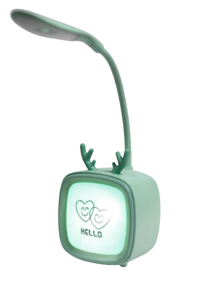 Світлодіодна настільна лампа Hello з RGB підсвічуванням М'ятний
