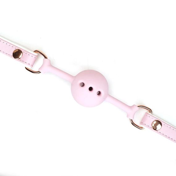 Кляп Liebe Seele White & Pink Fairy Goat Leather Ball Gag Sex Aura | Зображення 2