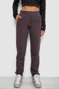 Спортивные штаны женские на флисе, цвет коричневый, 238R58641-2