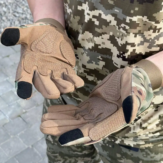 Рукавички тактичні Helikon-Tex Range Tactical Gloves - PenCott WildWood / Coyote A, розмір S | Зображення 2