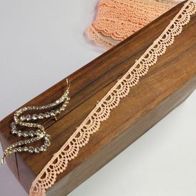 (1 метр) Кружево макраме  1,2см Цвет - Персик (51М-Y12459-3)