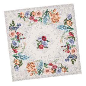 Скатертина гобеленова MANDALAS FLOWERS Limaso, 97х100, Квадратна, Повсякденний, Без люрексу, 40% поліестер, 60% бавовна, Гобелен