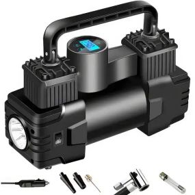 Портативный автомобильный компрессор с дисплеем и питанием от прикуривателя Air pump XL-1025