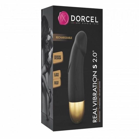 Вибратор Dorcel Real Vibration S Gold 2.0, диам 3,7см, перезаряжаемый, для точки G sexstyle | Зображення 3