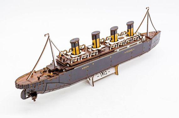 Конструктор Puz-00938 / Арт-26912 "Титанік"дерев'яний, 269 дет.,р.45x5x12.5 см PuzzleOK | Зображення 2