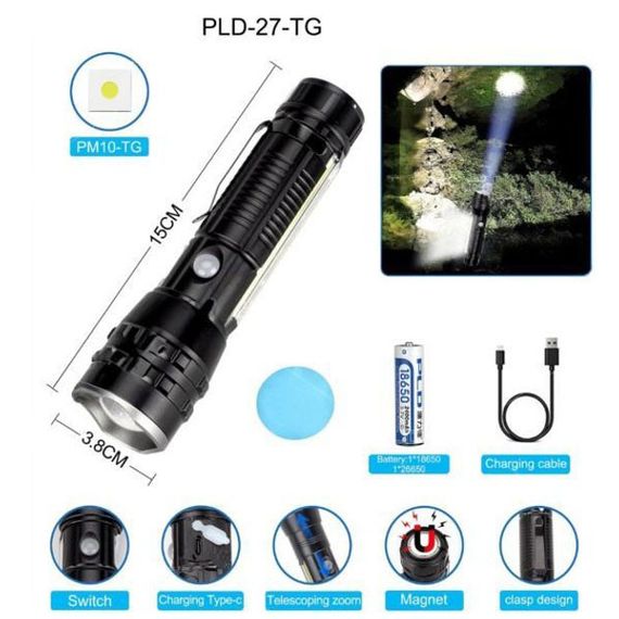 Кишеньковий ліхтарик PLD-P27 White Laser CR-698 LED PM10-TG+COB | Зображення 3