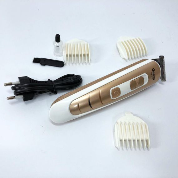 Машинка для стрижки волосся Gemei GM-6113 акумуляторна, чоловіча машинка для гоління. Колір: золотий | Зображення 4