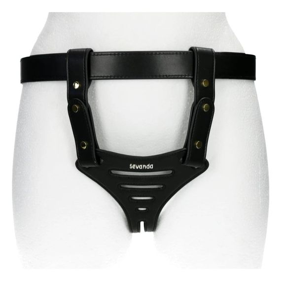 Пояс вірності Lockink Sevanda Beg & Ask Chastity Pants з повідцем та анальною пробкою, L Sex Aura | Зображення 5