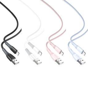 Кабель USB XO NB225 Silicone two-color Lightning Колір Бiлий