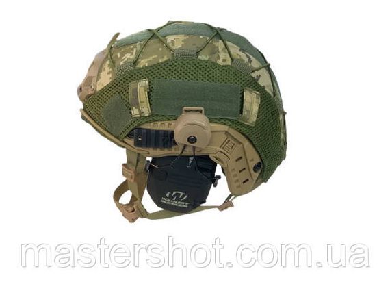 Комплект Кавер (чохол) для шолома Fast Mandrake підсумок кишеню  для аксесуарів на кавер, піксель MS | Зображення 1