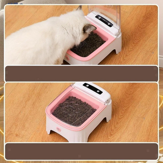 Автоматична годівниця для хатніх тварин, розумна годівниця для собак і кішок, для зручного годування вихованців | Зображення 7