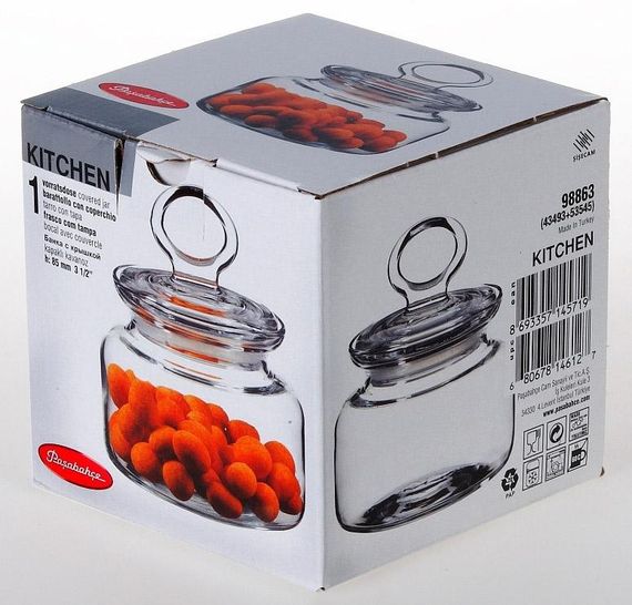 Банка для продуктів Kitchen 614мл зі скляною кришкою | Зображення 2