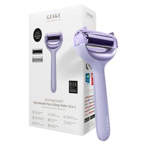 Електронний ролер для обличчя та тіла з мікроголками GESKE MicroNeedle Face&Body Roller 8в1 gray, Фіолетовий