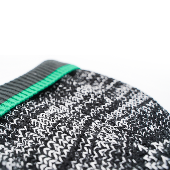 Шапка водонепроникна Dexshell Cuffed Beanie, р-р S/M (56-58 см) чорна з зеленою смугою | Зображення 1