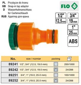 Адаптер внешний крана 3/4"-1/2" Польша FLO-89242