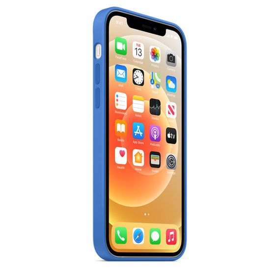 Чохол Silicone Case Full Protective (AA) для Apple iPhone 12 Pro/12 (6.1") Синій/Capri Blue | Зображення 2