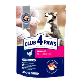 Сухий корм Club 4 Paws Premium Puppies All Breeds для цуценят усіх порід, курка 400г