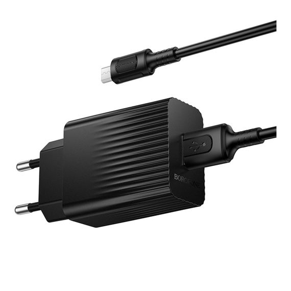Сетевое Зарядное Устройство Borofone BAS72A 1USB QC 18W+USB to Micro | Зображення 6
