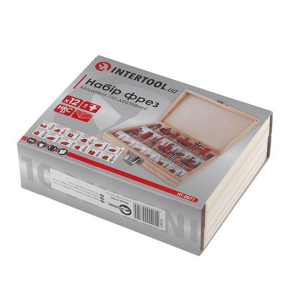 Набір фрез для деревини, 12 од. INTERTOOL HT-0071 | Зображення 5