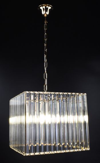 Люстра підвісна на 4 лампочки 26885 Золото 40-200х36х36 см. | Зображення 3