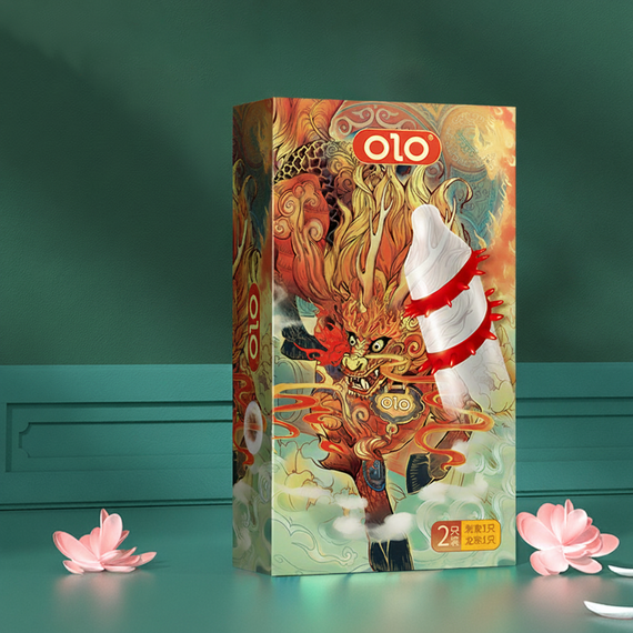 Презервативы стимулирующие с усиками OLO Kirin ультратонкие латексные 18 см Прозрачный | Зображення 1