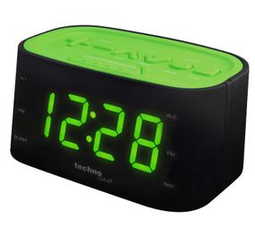 Годинник настільний з радіо Technoline WT465 Black/Green (WT465 grun) (DAS301825)