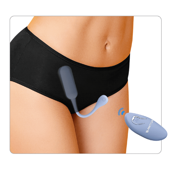 Віброяйце вагінальне Pretty Love Lechies Dream з пультом, блакитне, 18.6 х 2.8 см Sex Aura | Зображення 5