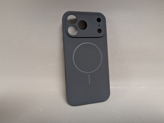 Чохол для iPhone 17 Pro Max / Айфон 17 Про Макс, Soft Touch, протиударний, MagSafe, сірий