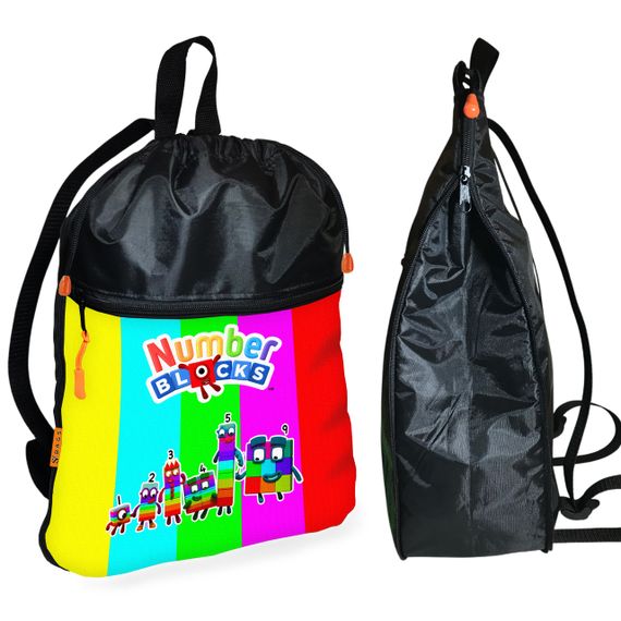 Школьный рюкзак детский Numberblocks + Сумка для обуви спортивной формы рюкзак-мешок мальчику (01884) | Зображення 1