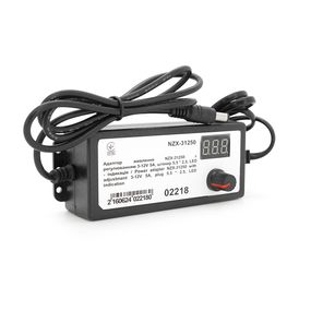 Адаптер живлення NZX-31250 з регулюванням 3-12V 5A, штекер 5,5 * 2,5, LED - індикація