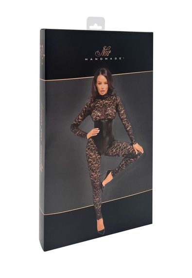 Комбінезон Noir Handmade F299 Enigma lace catsuit with underbust bodice Чорний XL | Зображення 5