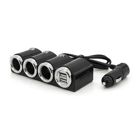АЗУ разветвитель Olesson 1503.12V-3x12V + 2*USB,Black,Blister