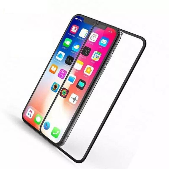Захисне скло 2.5D на весь екран для iPhone X / XS колір Чорний | Зображення 1