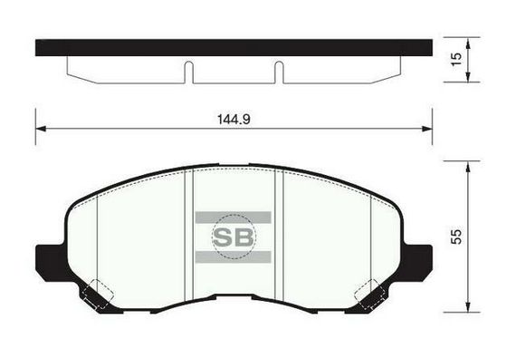 Колодки передні гальмівні Lancer IX, Hi-Q (SP1360) (MN102618) | Зображення 1