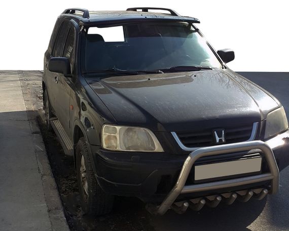 Козырек на лобовое стекло (черный глянец, 5мм) для Honda CRV 1996-2001 гг