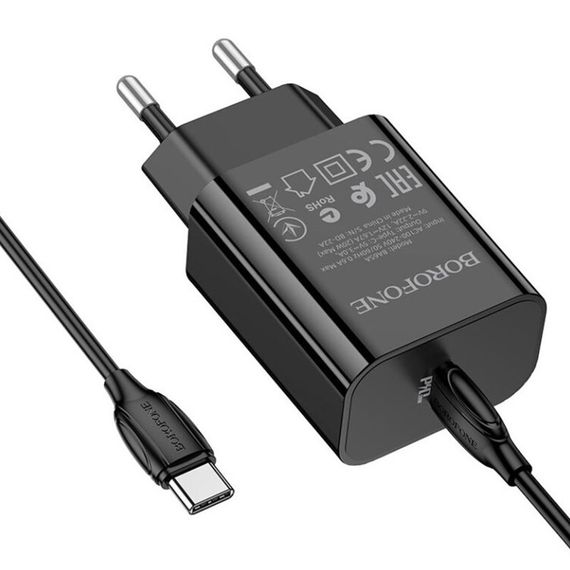 СЗУ Borofone BA65A Single port PD20W + Type-C + Type-C | Зображення 1
