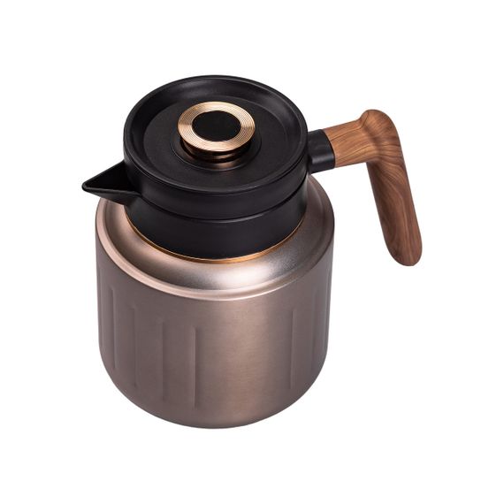 Чайник термос з індикатором температури та заварником 1 л сірий | Зображення 2