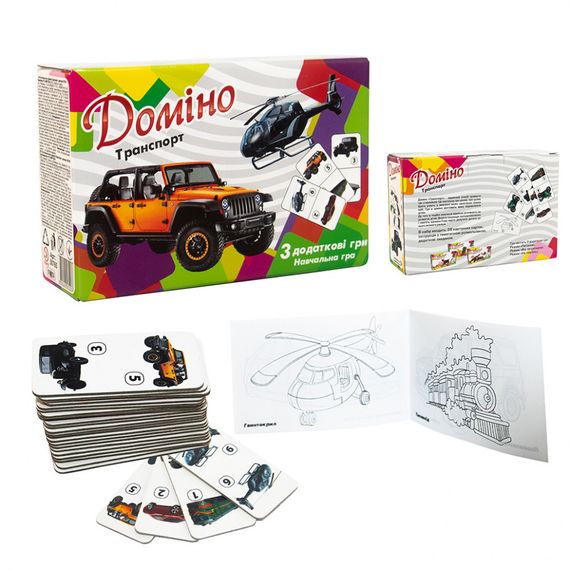 Настольная игра Домино "Транспорт" 30765 (укр.) | Зображення 1